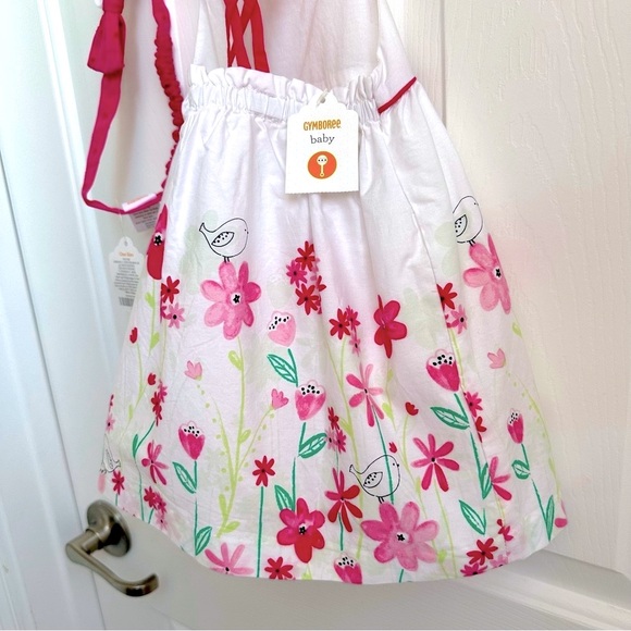 NWT- Gymboree Baby Girl Skirt Overall, Diaper Cover and Bow Headband- 3-6months - Picture 3 of 5
